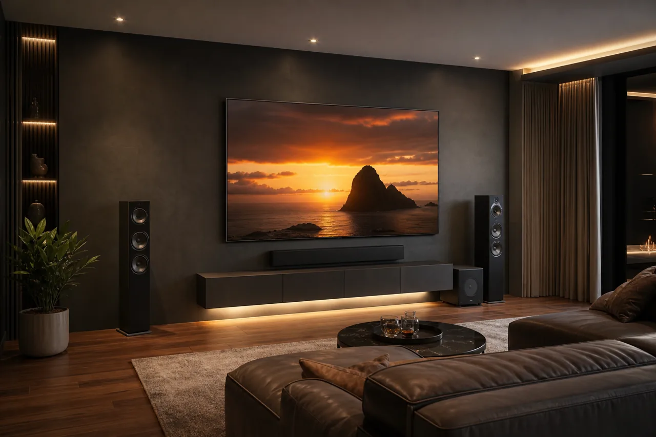 Premium living room home theatre environment