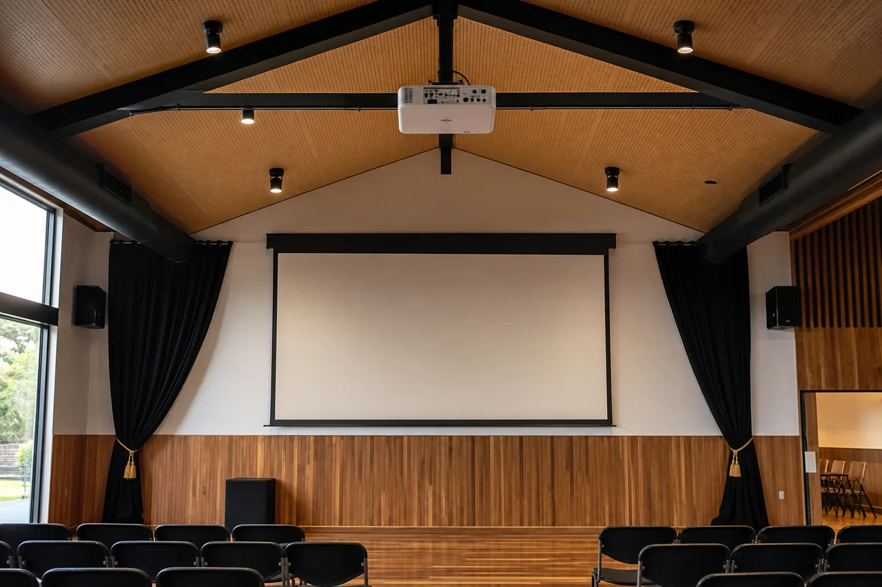 Community hall projection setup